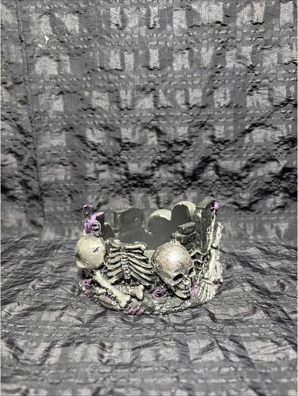 B&BW 3 Wick Candle Holder “ Skeleton Graveyard”